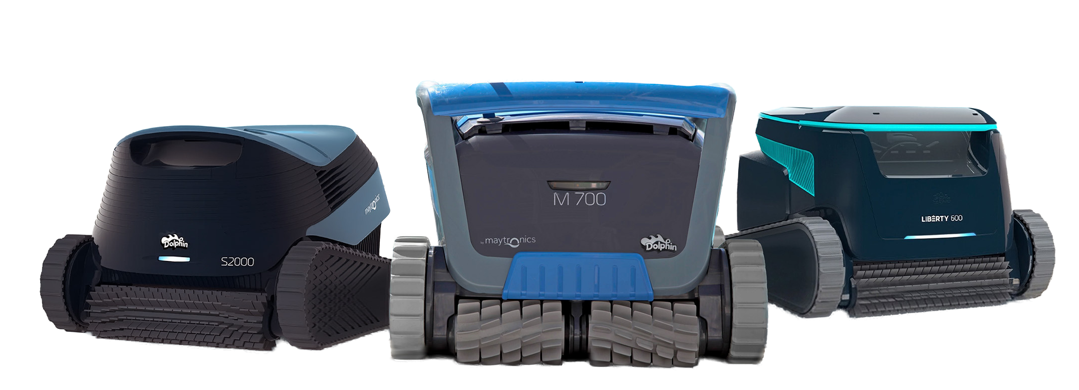 Dolphin robotic cleaners trio