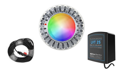SPA ELECTRICS EM FLUSH MOUNT CONCRETE LED LIGHT MULTICOLOUR WITH TRANSFORMER