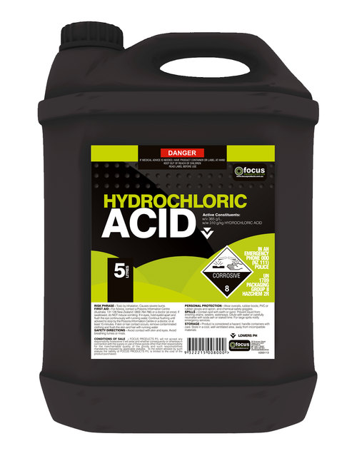 5L FOCUS HYDROCHLORIC ACID (CTN=4) DG CL8 UN1789