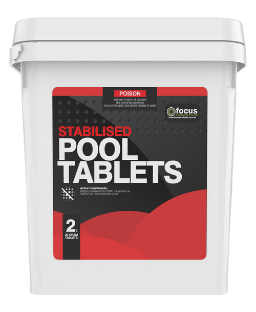 2KG FOCUS POOL TABLETS SMALL 20GM (CTN=6) DG CL5.1 UN2468