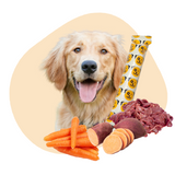 Daily Core Longevity Supplements made with all natural ingredients: liver, bone broth, sweet potato, carrot, especially formulated for young dogs.      *see ingredient list and nutritional analysis for complete list of supplements