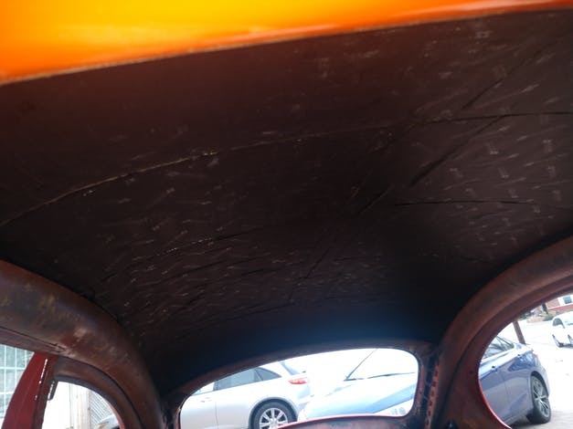 vw beetle roof sound deadened