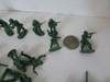VTG LARGE ASST OF GREEN ARMY FIGURES 3/4" TALL MADE IN CHINA SOFT PLASTIC  H5