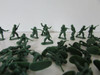 VTG LARGE ASST OF GREEN ARMY FIGURES 3/4" TALL MADE IN CHINA SOFT PLASTIC  H5