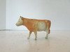 VINTAGE DIECAST WHITE & ORANGE COW STEER  3"W  M41