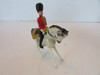 Vtg Cherilea Lead Soldier on Horseback White Horse England  H7