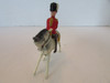 Vtg Cherilea Lead Soldier on Horseback White Horse England  H7