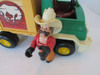 1979 FISHER PRICE #330 HUSKY HELPERS RODEO TRUCK 10.25"L  HORSE & COWBOY  L17