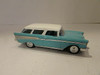 ROAD SIGNATURE DIECAST CAR 1957 CHEVY NOMAD BLUE W/WHITE HOOD 1/43  M24