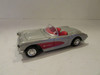 NEW RAY DIECAST CAR 1957 CORVETTE CONVERTIBLE SILVER 1/43RD SCALE M24