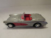 NEW RAY DIECAST CAR 1957 CORVETTE CONVERTIBLE SILVER 1/43RD SCALE M24