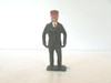 VINTAGE DIECAST FIGURE TRAIN CONDUCTOR RED CAP MADE IN ENGLAND  2.25"  M41