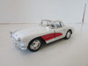 Kinsmart 5316 1957 Chevrolet Corvette Vehicle Car White Pull Back 1/434   H5