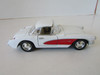 Kinsmart 5316 1957 Chevrolet Corvette Vehicle Car White Pull Back 1/434   H5