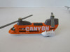 Mattel 2001 Matchbox 68982 Transport Helicopter Diecast Orange Canyon Tours H2