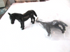 Lionel Horse Figures Black Set of Two 1.75"H Unused  M39