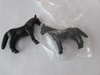 Lionel Horse Figures Black Set of Two 1.75"H Unused  M39
