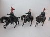 Vtg Britains Ltd 3 Lead Soldiers Horseback Long Cloke no Swords  England  H7