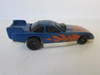 VINTAGE DIECAST MATTEL HOT WHEELS 1993 BLUE SPORTS CAR MC16 RED FLAMES  H2B