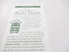 OLDER 1994 AMTRAK  AUTO TRAIN VEHICLE INSTRUCTIONS - NEW - SR121