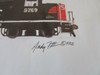 SOUTHERN PACIFIC DIESEL POSTER PRINT 1992 BY ANDY FITT 8.5"H X 13.75"W 