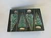 DICKENS SNOW COVERED PINE TREES SET OF 4  WOOD BASE 4.25"  LotD