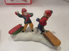 LEMAX 23050 SNOWBALL FIGHT 1992 FIGURINE BOXED 2.25 X 4"  L137