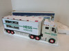 HESS 2003 TOY TRUCK AND RACERS TRUCK & CARS LIGHT UP-CAB YELLOWING   LotD