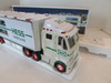 HESS 2003 TOY TRUCK AND RACERS TRUCK & CARS LIGHT UP-CAB YELLOWING   LotD