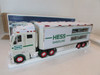 HESS 2003 TOY TRUCK AND RACERS TRUCK & CARS LIGHT UP-CAB YELLOWING   LotD