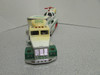 HESS 1995 TRAILER WITH HELICOPTER YELLOWED WITH AGE NO BOX L247