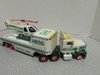HESS 1995 TRAILER WITH HELICOPTER YELLOWED WITH AGE NO BOX L247