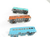 VINTAGE METAL MIDGE TOYS 3 TRAIN CARS  FAIR- M14