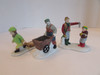Lemax Fishing Sledding & Wheelbarrel Figurines Snow Village Asst 3"
