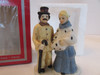 EPI Int'l Victorian Man & Women Figurine Porcelain Village Accessory 2.75"H