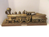 Vtg 1978 Burwood Products Train Wall Plaque The Philadelphia 1871 24"L Gold Tone