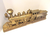 Vtg 1978 Burwood Products Train Wall Plaque The Philadelphia 1871 24"L Gold Tone