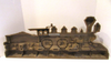Vtg 1978 Burwood Products Train Wall Plaque The Philadelphia 1871 24"L Gold Tone