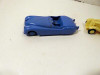 TWO PLASTIC CARS  5 1/4" & 4 1/4"   FAIR CONDITION - H21