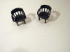 VINTAGE MARX TRAINS - TWO PLASTIC CHAIRS  APPROX 1 1/2" TALL- GOOD- H21