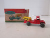 Vintage Miniature Hand Painted Antimony Red Wrecker Truck 2" Japan with Box H4