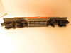 LIONEL POST-WAR 6418 DIECAST DOUBLE TRUCK FLAT  CAR W/GIRDERS - 0/027- GOOD-W51