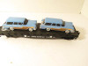 LIONEL TRAINS RTE 66 FLAT CAR W/TWO STATION WAGONS- STND 0 - EXC.- NO BOX - H1