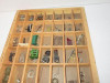 LIONEL PARTS - WOODEN FLAT OF LIONEL AND OTHER POST-WAR TRAIN PARTS-