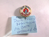 Original Dick Tracy Detective Pin Back Button 1-3/8" Detroit Mirror Yellowed H7j