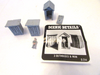 Woodland Scenics D214 HO Castings 3 Outhouses & Man H3