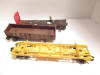 LIONEL  TRAINS-  3 CARS - DUMP / GONDOLA (BOTH MPC) EXPLODING-PARTS- ETC- M68
