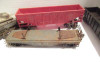 LIONEL POST-WAR TRAINS FOUR CARS- TANK/GOND./FLAT & HOPPER- PARTS- ETC- M68