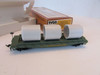 Tyco 342:250 Western Maryland Skid Flat Car w/Culvert Pipe Load HO  Boxed E2