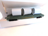 Tyco 342:250 Western Maryland Skid Flat Car w/Culvert Pipe Load HO  Boxed E2